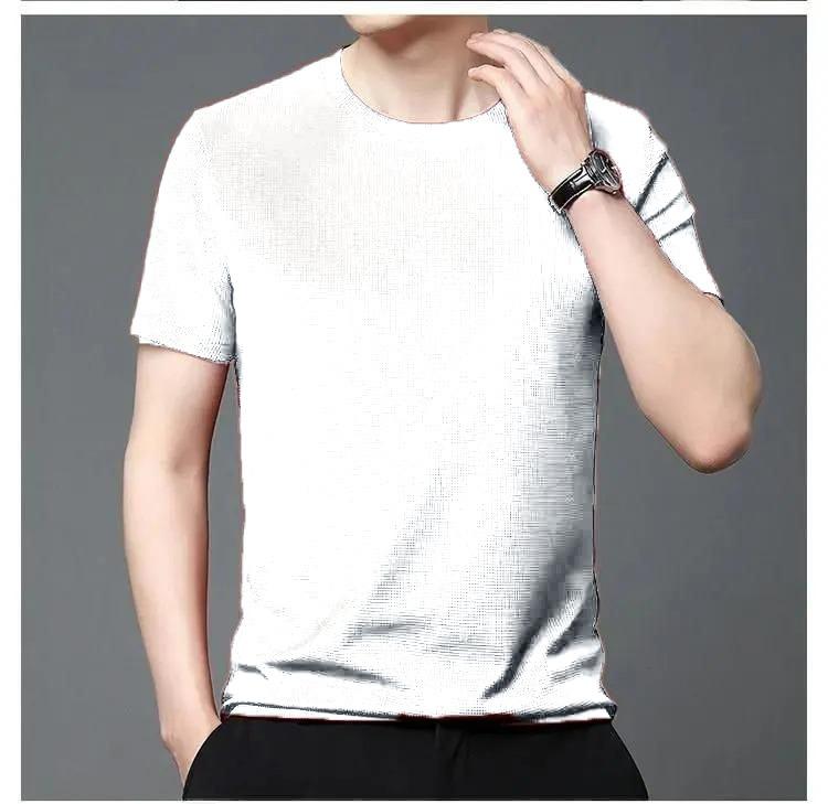 Polyester Stretchable Solid Half Sleeves Mens Round Neck T-Shirt Pack Of 5 - Pass Ka Bazaar