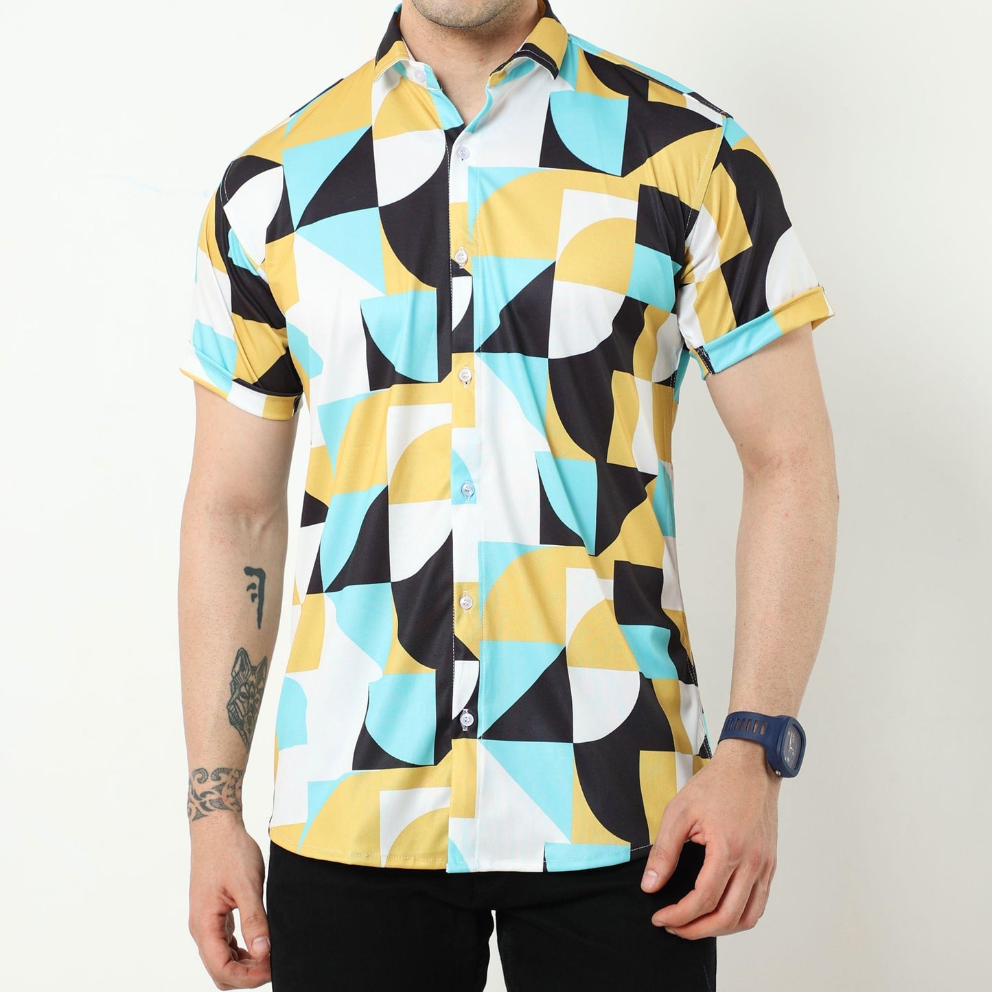 Men Regular Fit Floral Print Spread Collar Casual Shirt - Pass Ka Bazaar