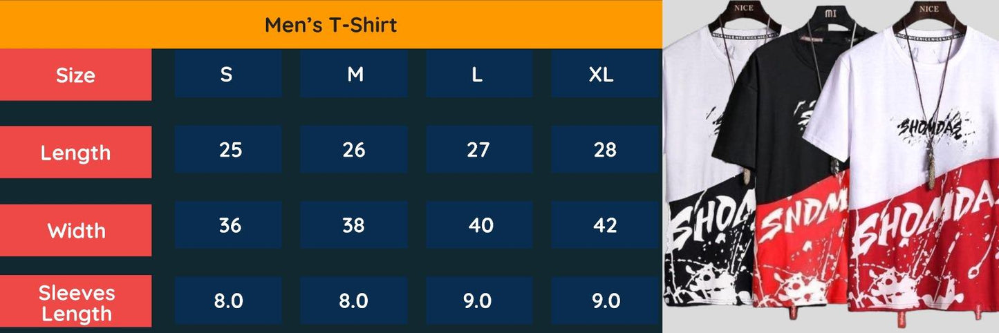 Cotton Printed Half Sleeves Pocket Style Round Neck Mens T-Shirt - Pass Ka Bazaar