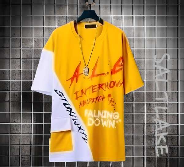 Cotton Printed Half Sleeves Pocket Style Round Neck Mens T-Shirt - Pass Ka Bazaar