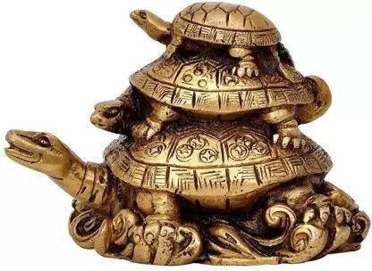 Three Tiered Turtle Tortoise Family For Health And Good Luck For Home D�cor - 12 cm - Pass Ka Bazaar