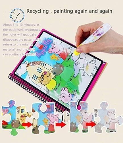 Water Coloring Book Doodle with Magic Pen Painting Board - Pass Ka Bazaar
