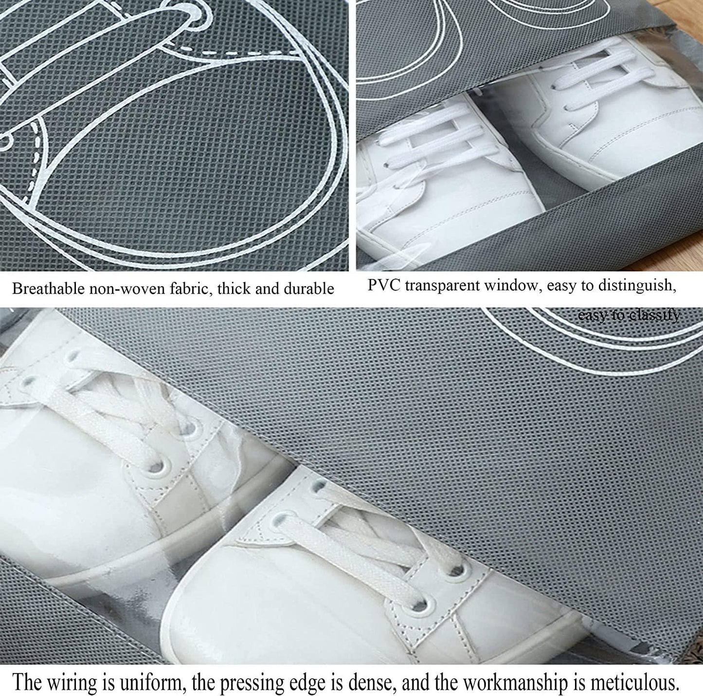 Shoe Bag - Transparent Window Portable Travel Dust-Proof Shoe Bags - Pass Ka Bazaar