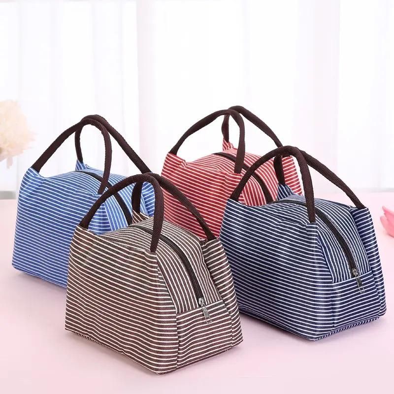 Waterproof Nylon Zipper Portable Oxford Lunch Bag for Women - Pass Ka Bazaar