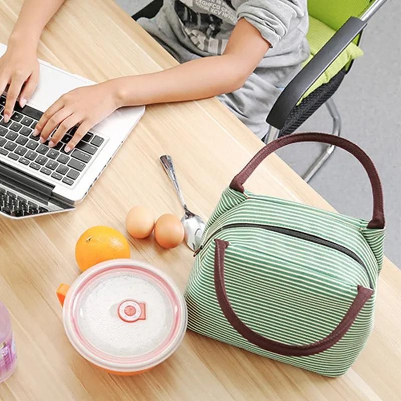 Waterproof Nylon Zipper Portable Oxford Lunch Bag for Women - Pass Ka Bazaar