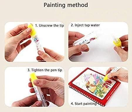 Water Coloring Book Doodle with Magic Pen Painting Board - Pass Ka Bazaar