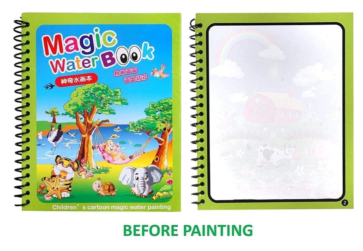 Water Coloring Book Doodle with Magic Pen Painting Board - Pass Ka Bazaar