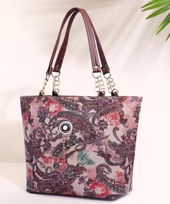 Shining Star Women's Multi Colour Hand Bag With Clutch (Brown) - Pass Ka Bazaar