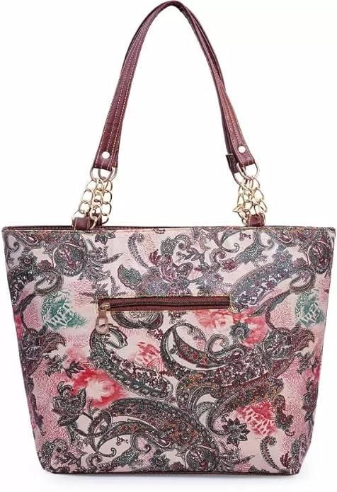 Shining Star Women's Multi Colour Hand Bag With Clutch (Brown) - Pass Ka Bazaar