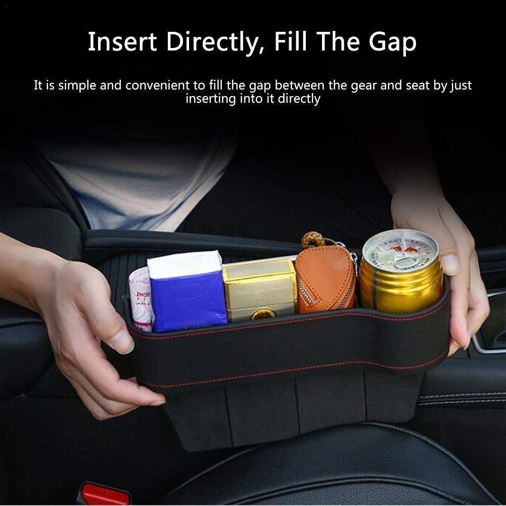 Seat Pockets PU Leather Car Console Side Organizer with Assorted Colour Pack of 2 - Pass Ka Bazaar