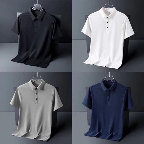 Poly Matte Assorted Solid Half Sleeves Mens Polo T-Shirt Pack Of 4 - Pass Ka Bazaar