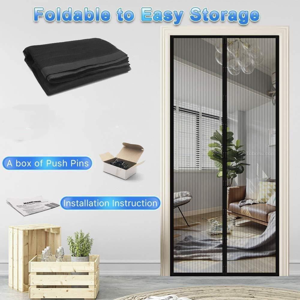 Door Curtain-Mesh Magnetic Foldable Door Curtain