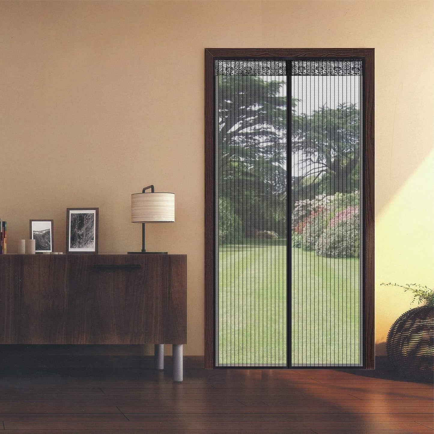 Door Curtain-Mesh Magnetic Foldable Door Curtain