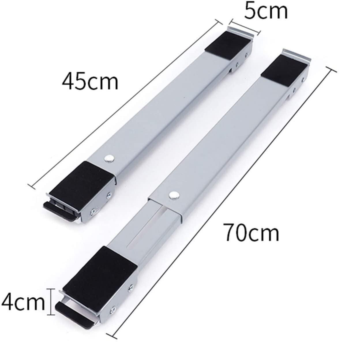 Two metal slides with measurements on a white background