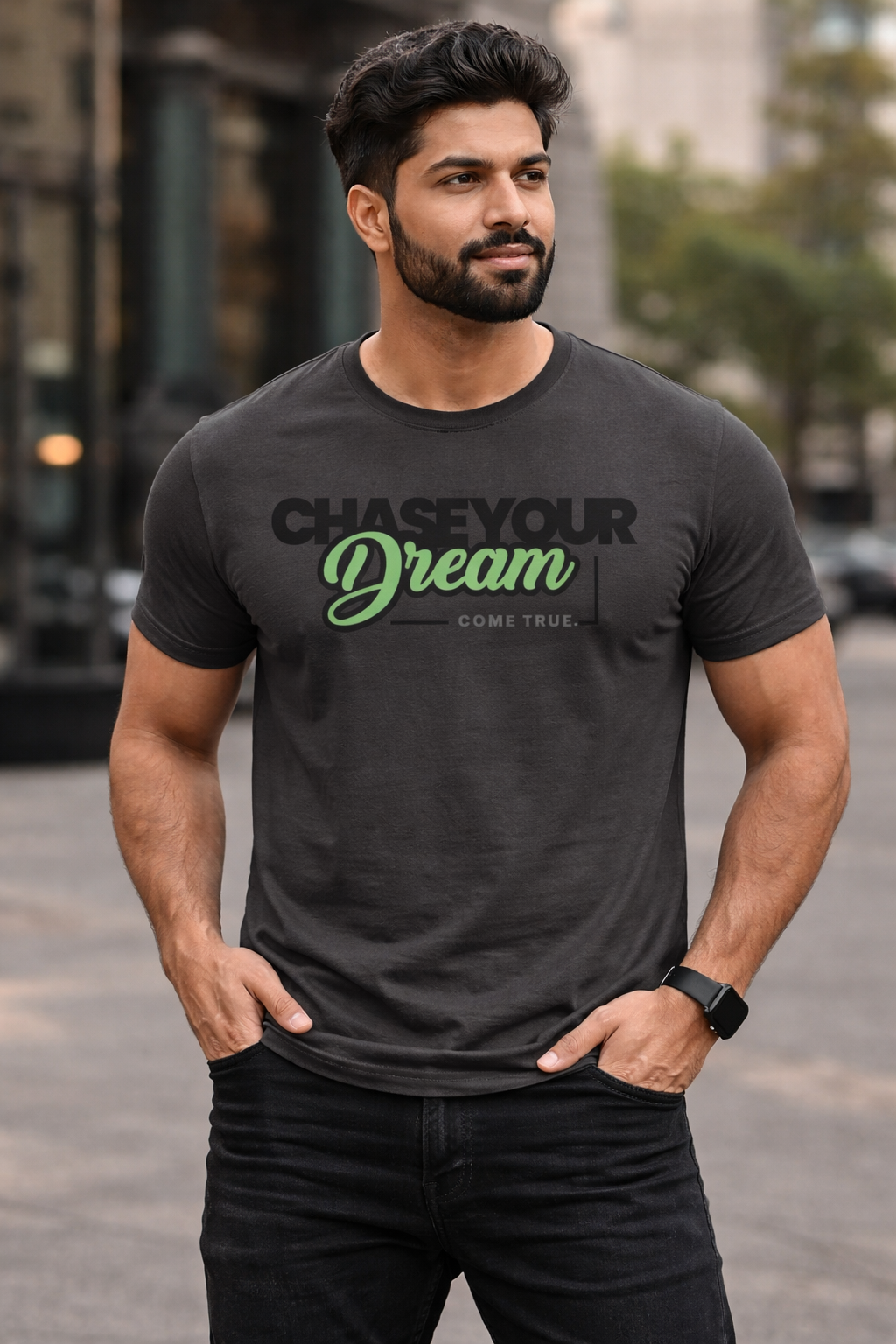 ChaseYourDream Round Neck T-Shirt for Men