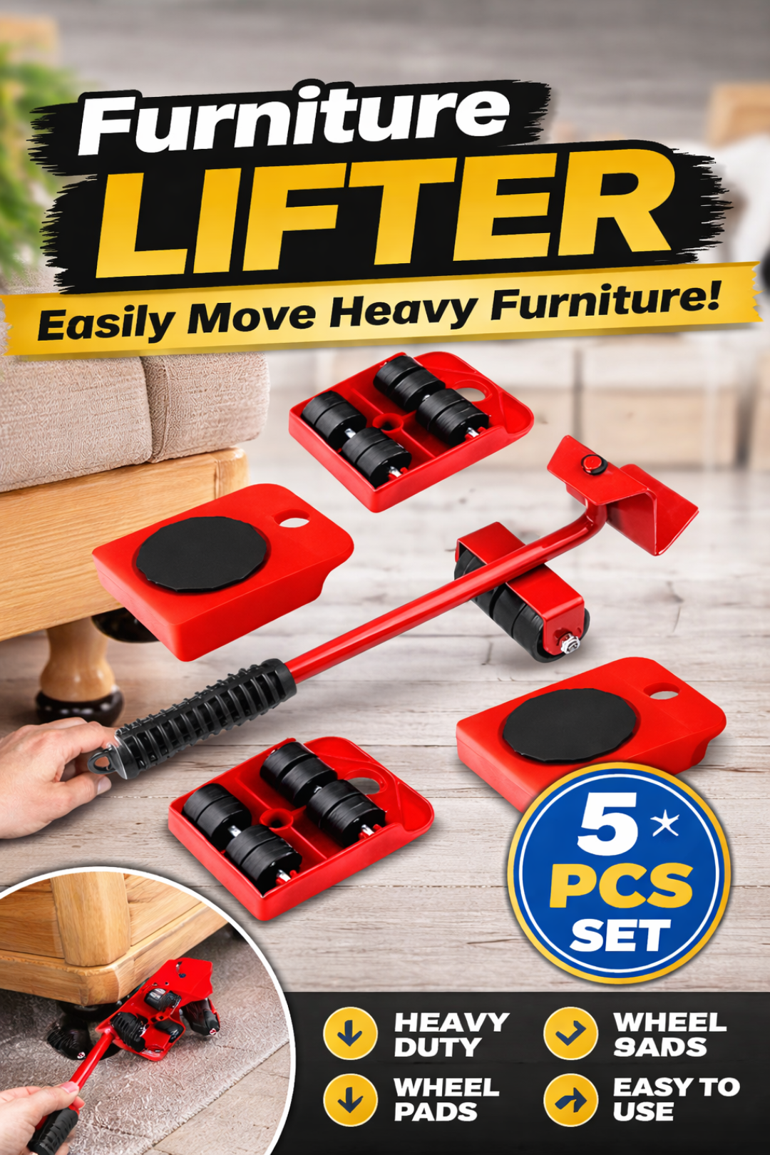 Heavy Duty Furniture Lifter