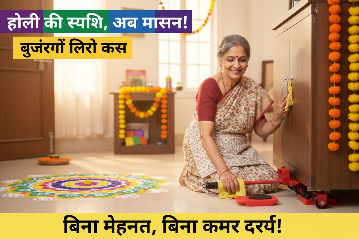 Furniture Lifter Ad for Holi Festival Preparation - Seniors