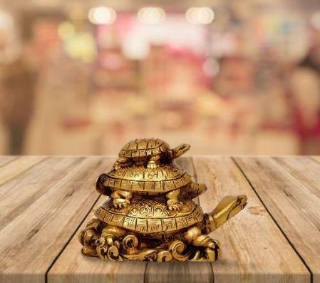 Three Tiered Turtle Tortoise Family For Health And Good Luck For Home D�cor - 12 cm - Pass Ka Bazaar